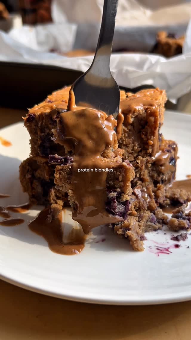 Protein Blueberry Blondies recipe