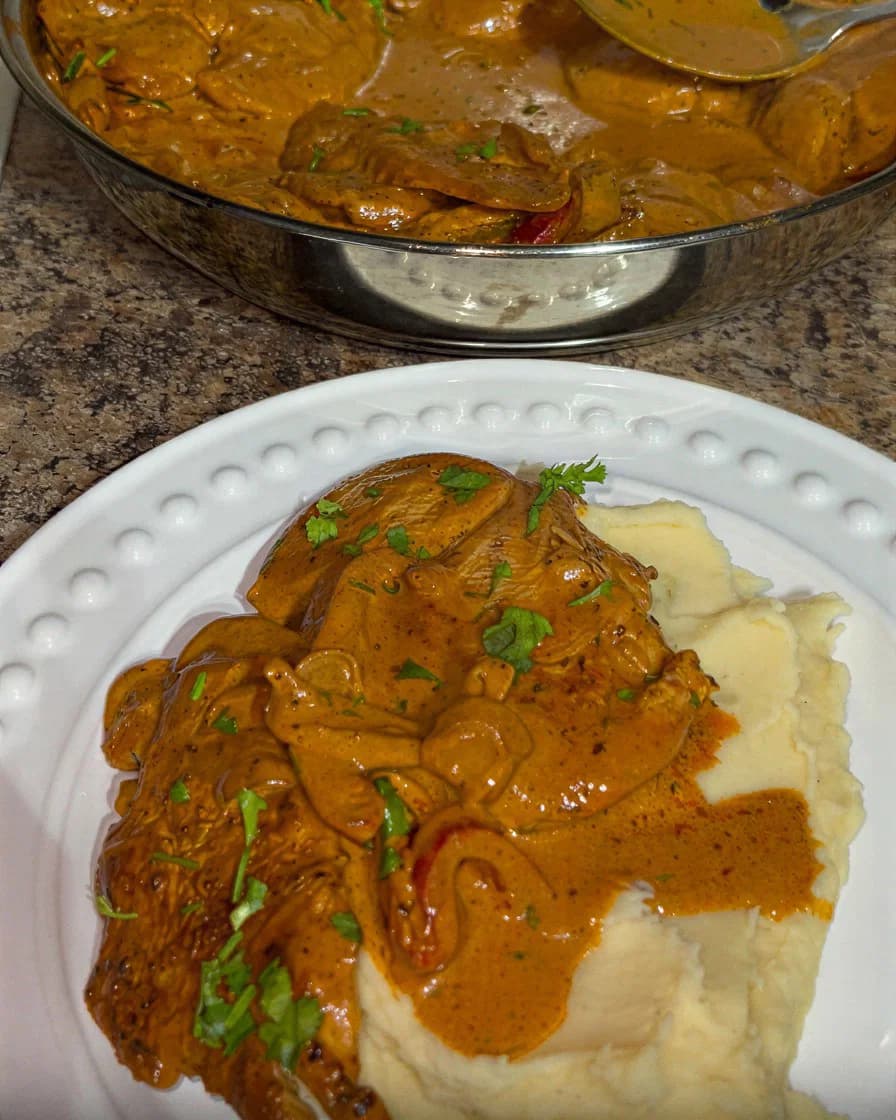 Marry Me Chicken with Mash Potatoes recipe