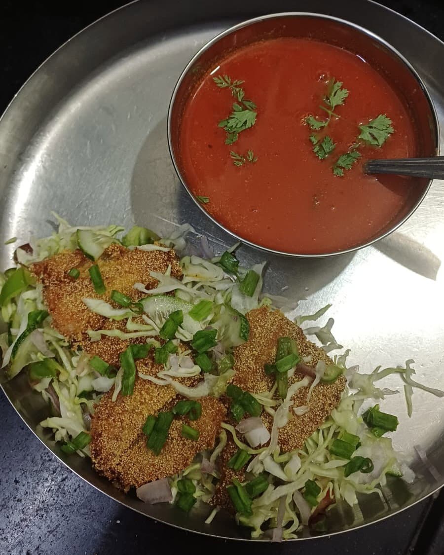 Bombay Duck Tikka with Veg. Moong Dal Soup recipe