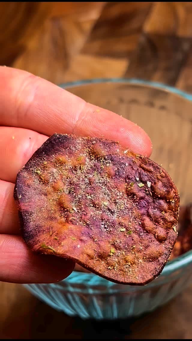Air-Fried Ube Chips recipe