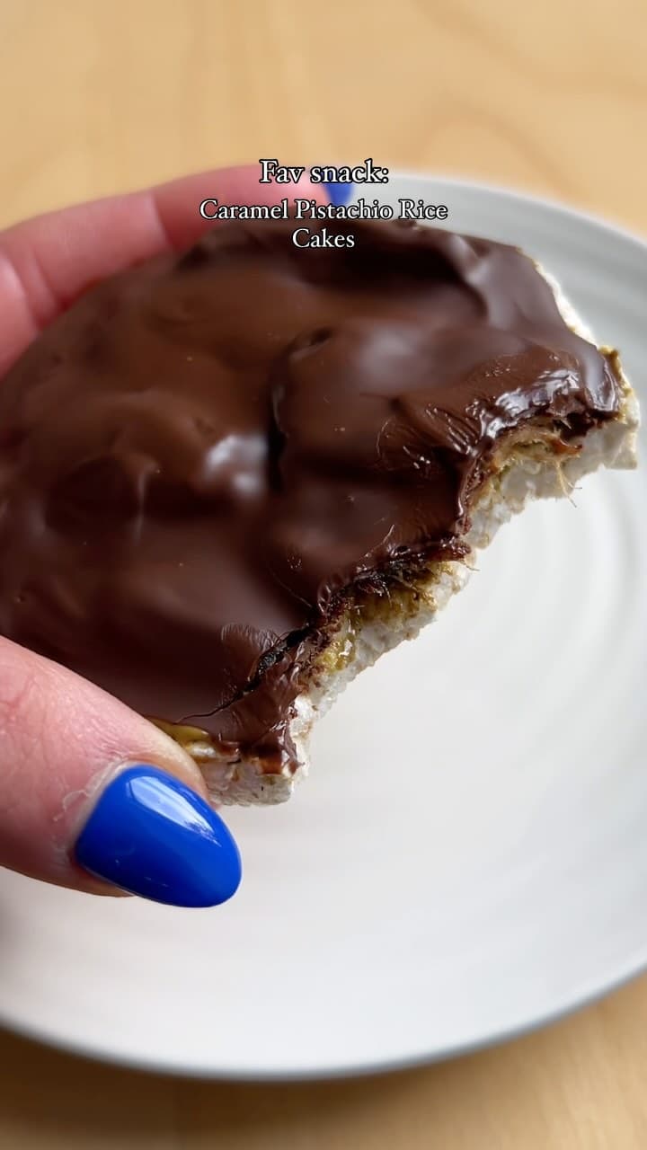 Decadent Rice Cakes with Pistachio Butter, Dates, and Dark Chocolate recipe