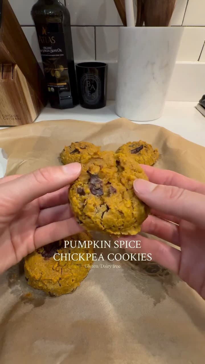GF/DF Pumpkin Spice Chickpea Cookies recipe