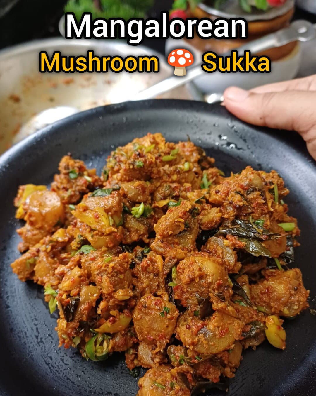 Mangalorean Mushroom Sukka recipe