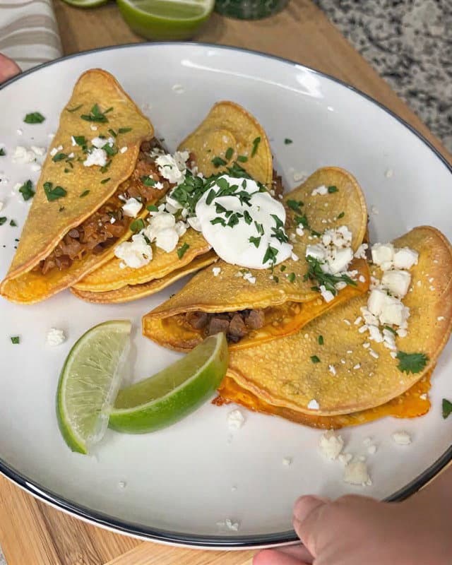 Crispy Baked Tacos with Ground Turkey and Black Beans recipe