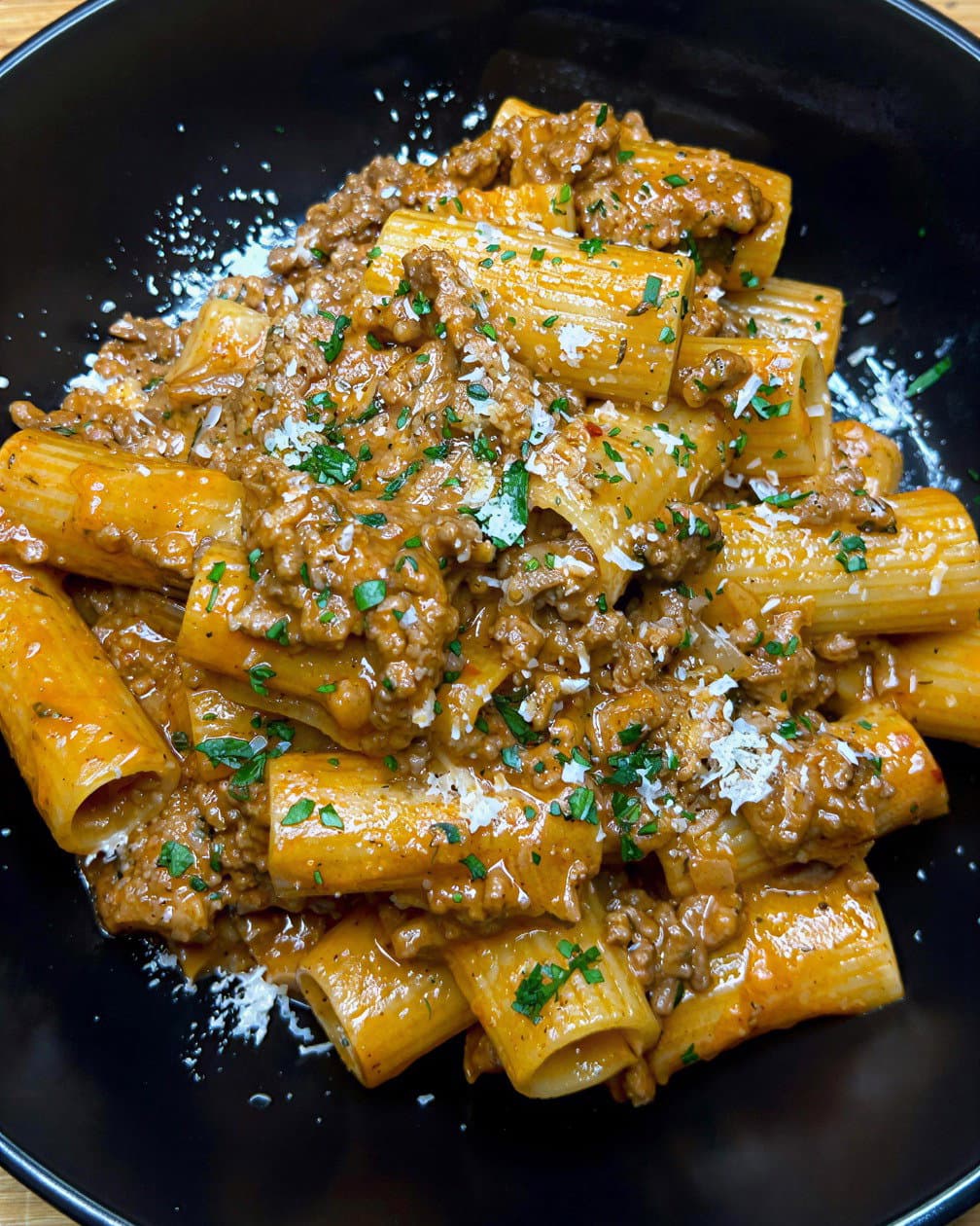 Creamy Beef Rigatoni recipe