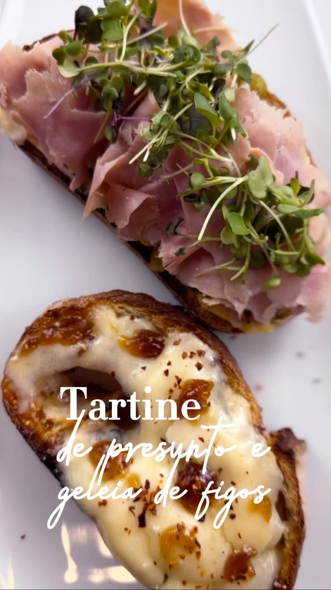 Tartine with French Ham, Figs & Cheese recipe