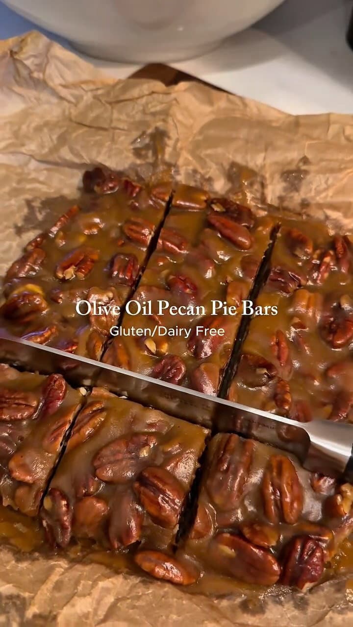GF/DF Olive Oil Pecan Pie Bars recipe