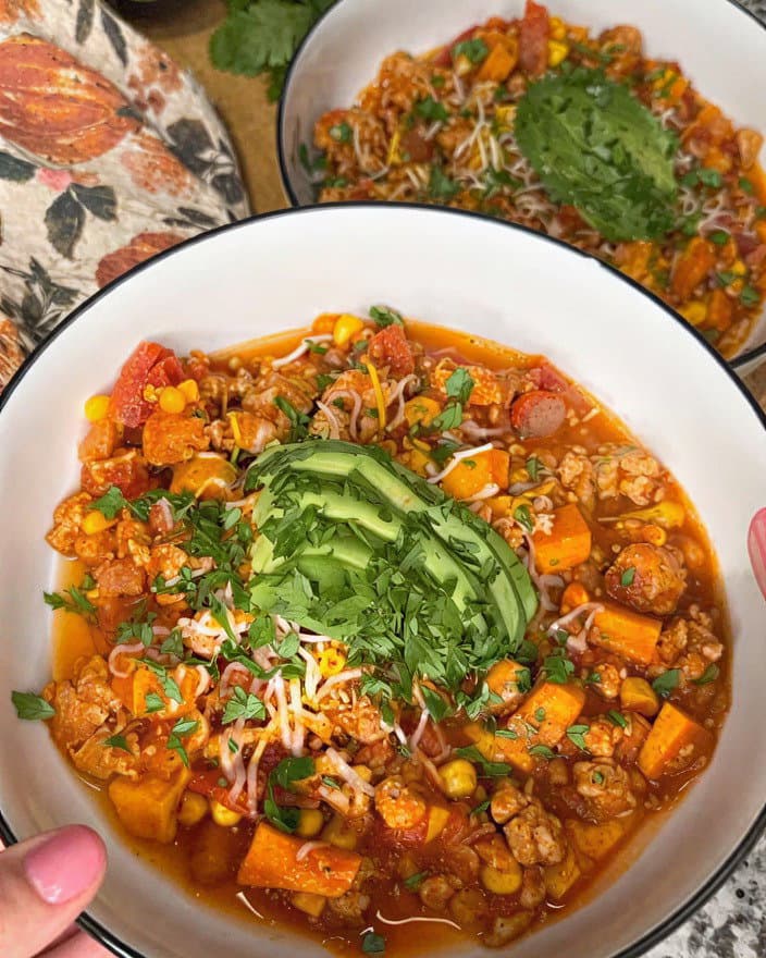 Easy Sweet Potato & Ground Turkey Chili recipe