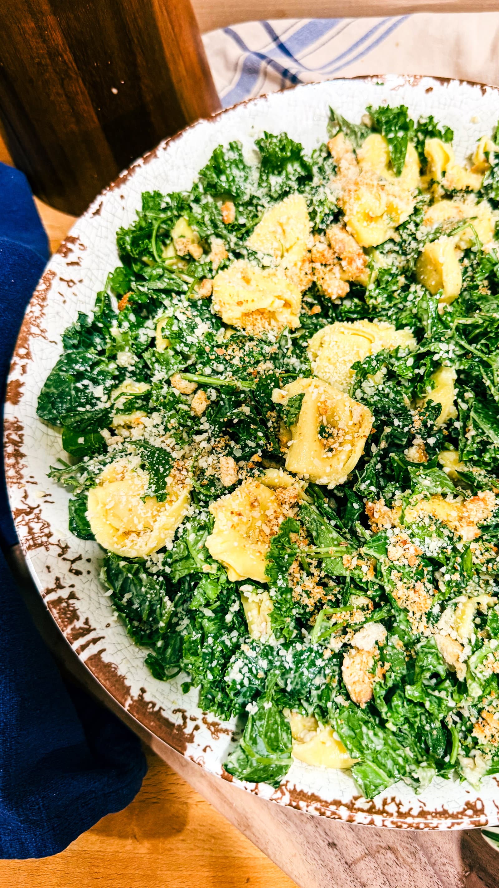 Quick Caesar Salad with Tortellini recipe