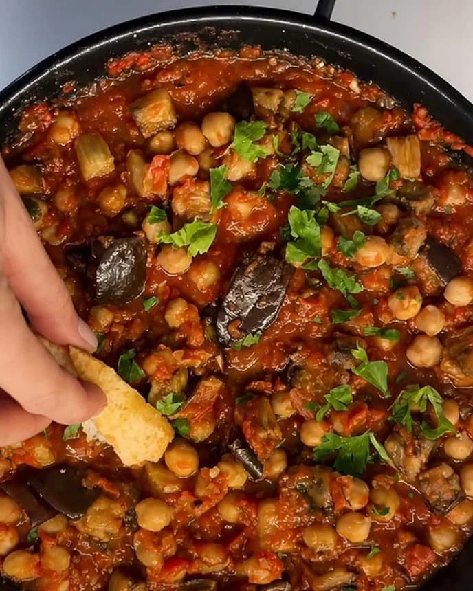 Aubergine Chickpea Stew recipe