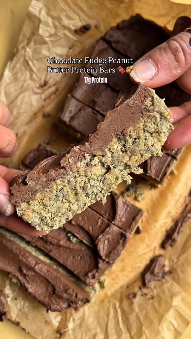 Easy Vegan Protein Bars with Fudge Top recipe