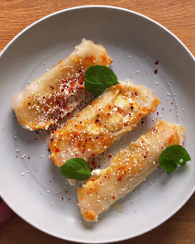 Crispy Feta Spring Rolls recipe