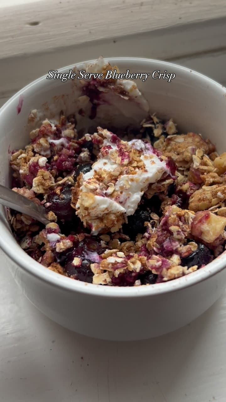 Air Fryer Blueberry Crisp recipe