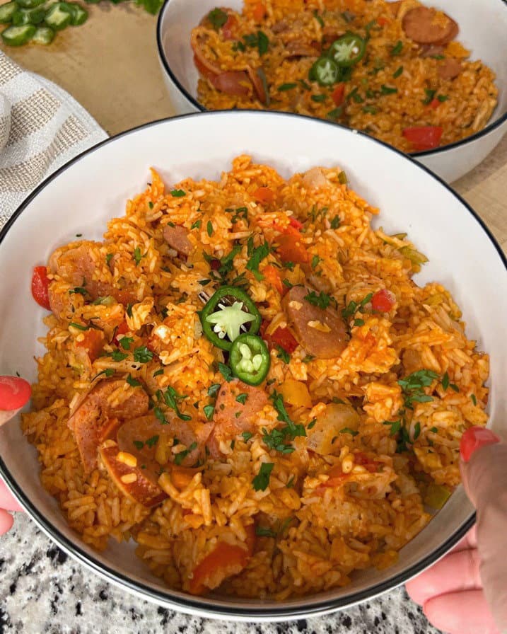 Sausage & Chicken Jambalaya recipe