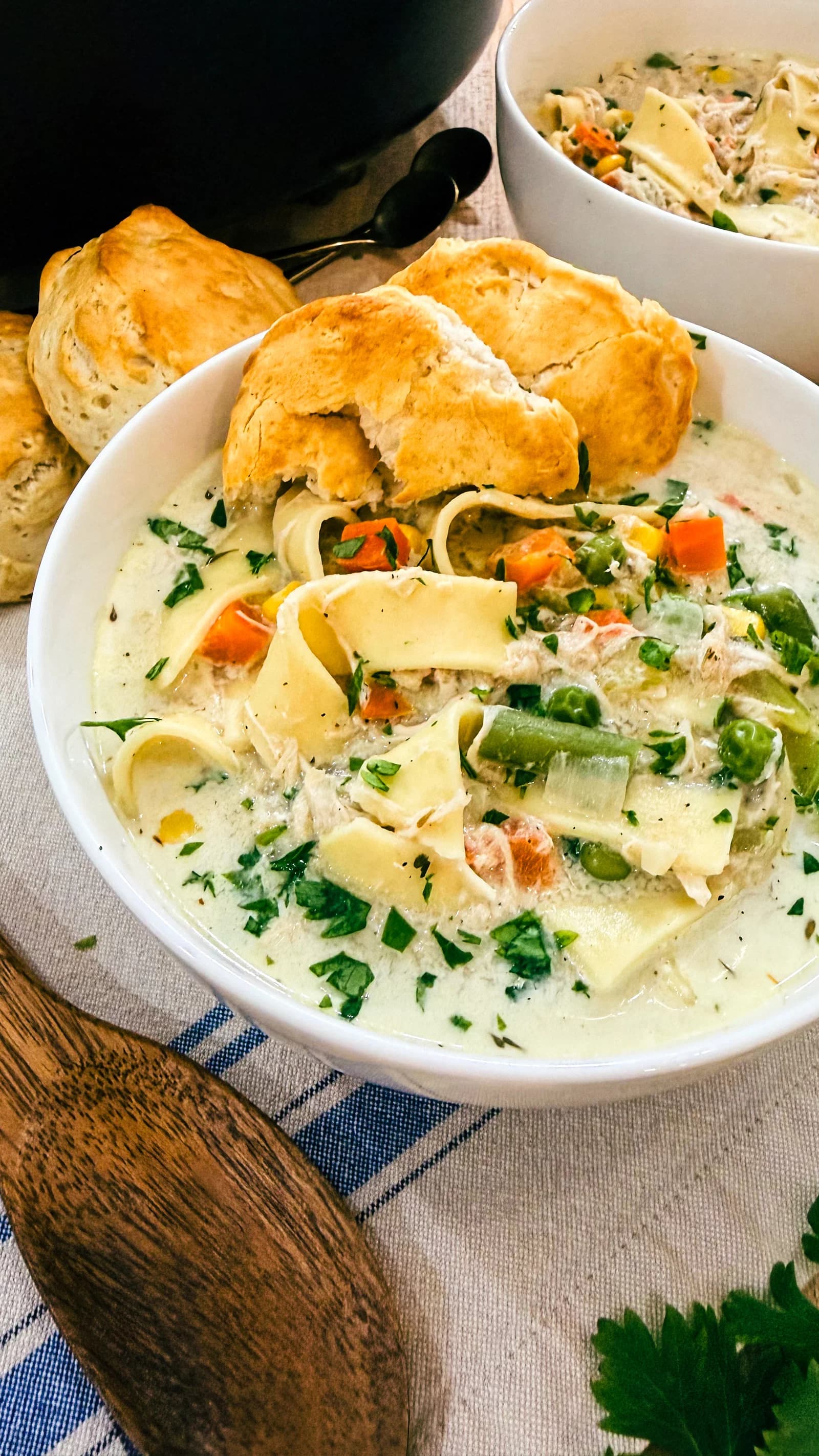 Quick and Easy Chicken Potpie Soup recipe