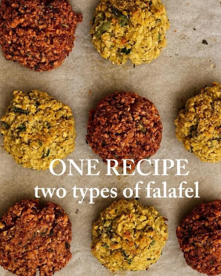 Oven-Baked Falafel Two Ways (Classic and Beetroot) recipe