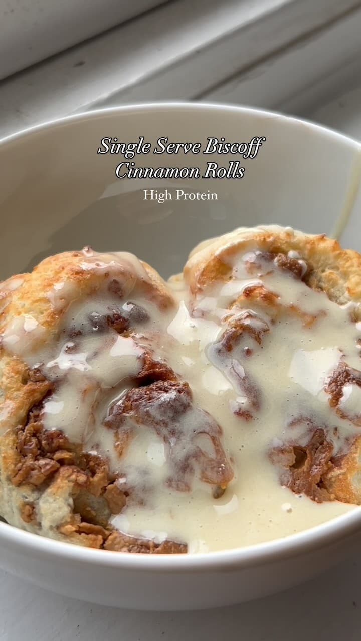 High Protein Biscoff Cinnamon Rolls recipe
