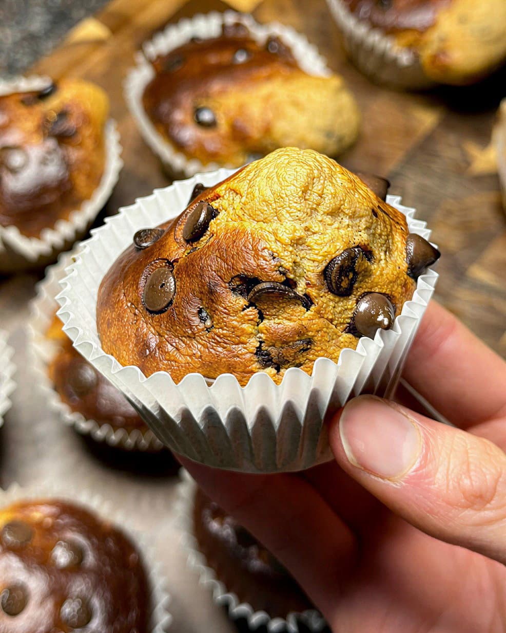 Healthy Banana Choc Chip Muffins recipe