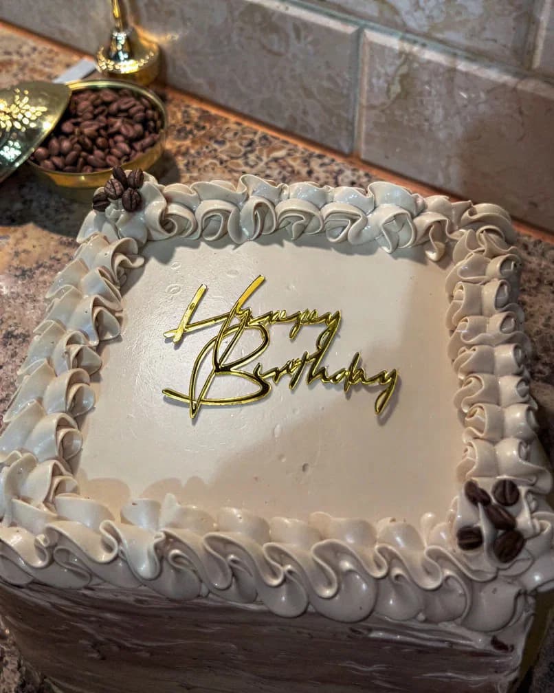 Coffee Cake with Buttercream and Cream Layers recipe