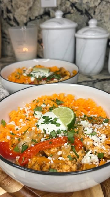 Sheet Pan Chicken Fajita Bowls recipe