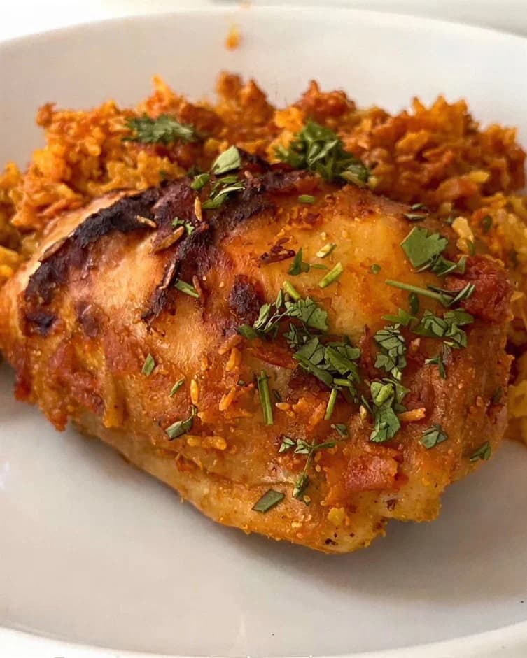 Chicken & Rice Curry Traybake recipe