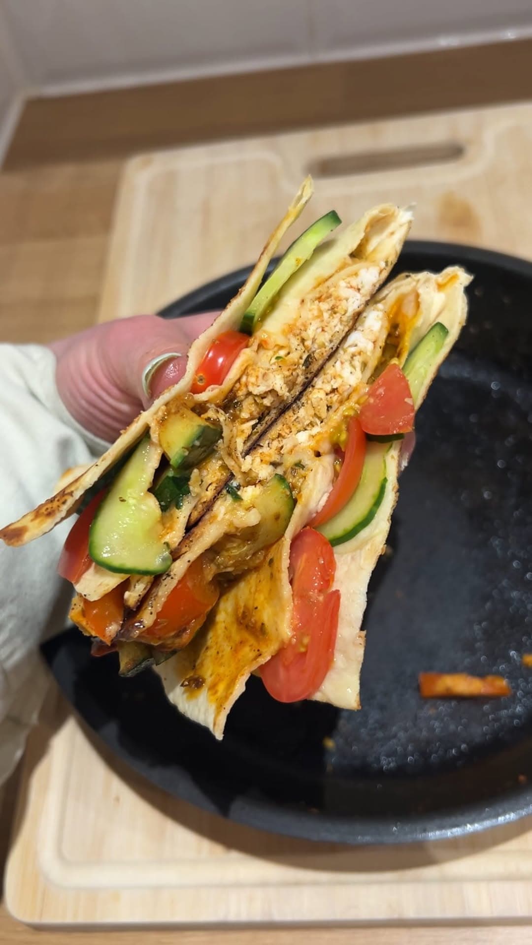 Mediterranean Chicken Protein Wrap recipe
