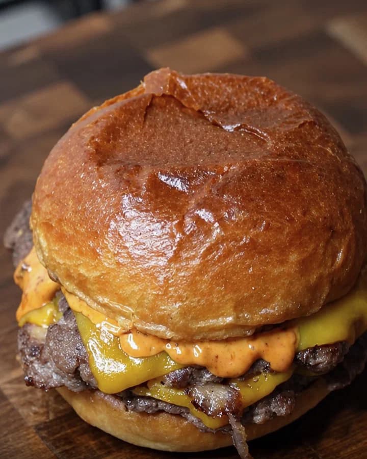 Smash Burger with Spicy Burger Sauce recipe