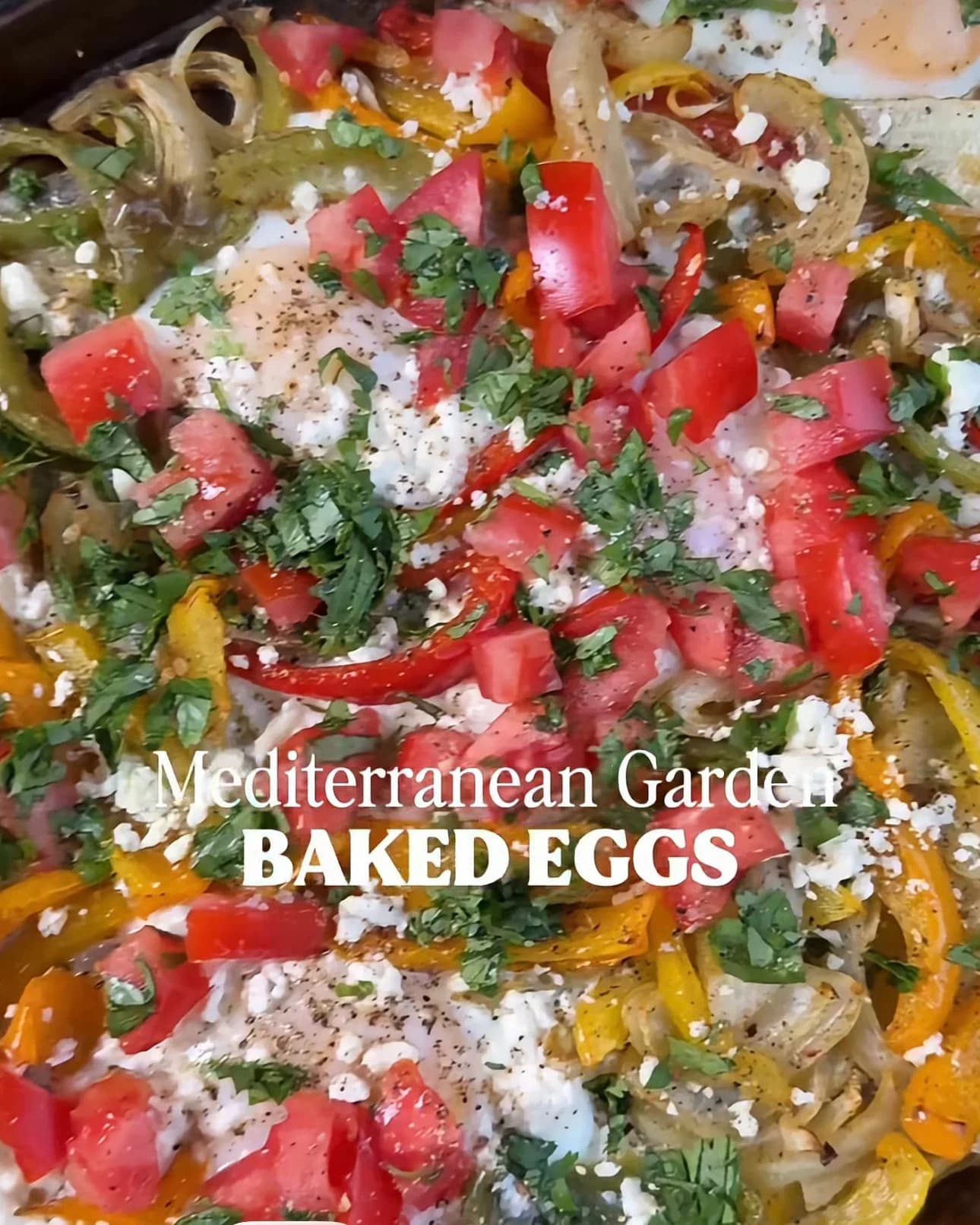 Mediterranean Garden Baked Eggs recipe