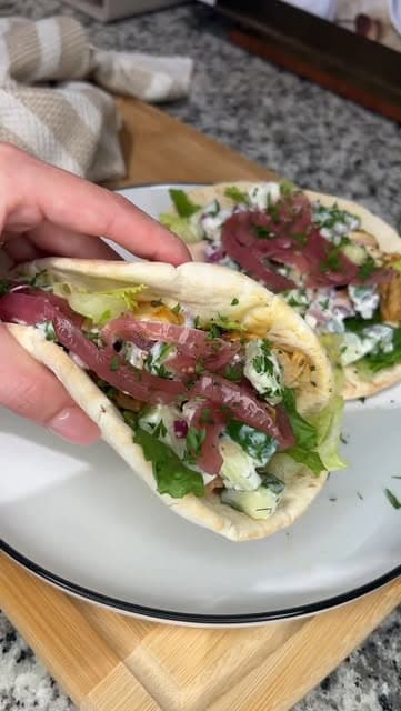 Greek Chicken Pitas recipe