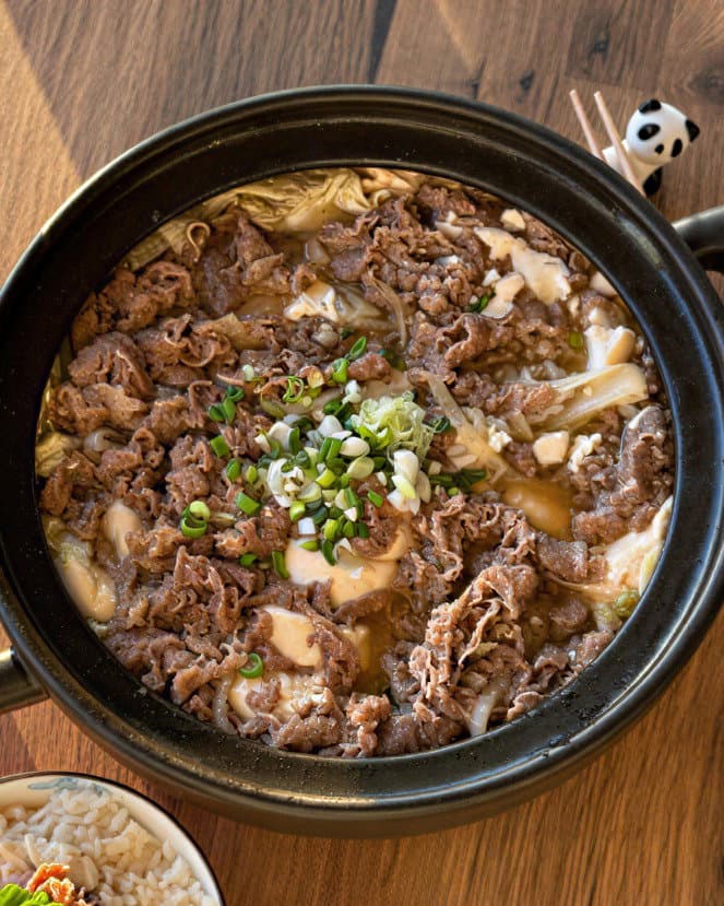 Shabu Shabu Beef with Chinese Cabbage and Tofu Pot recipe
