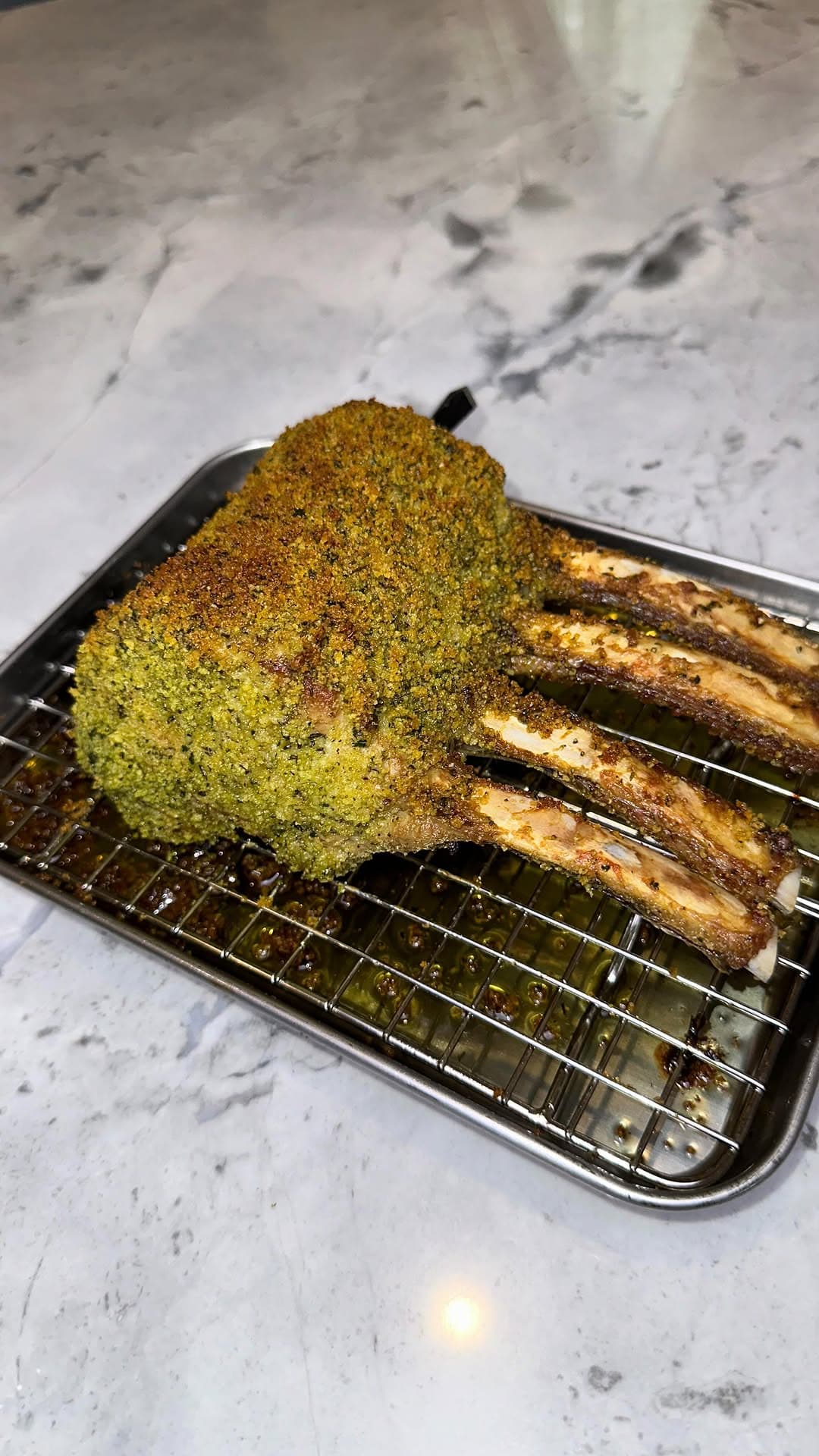 Herb-Crusted Iberico 4-Rib Rack recipe