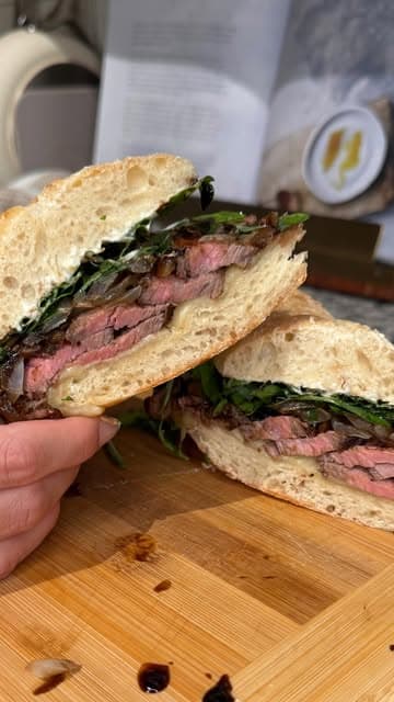 Juicy Sirloin Steak Sandwiches with Garlic Aioli recipe
