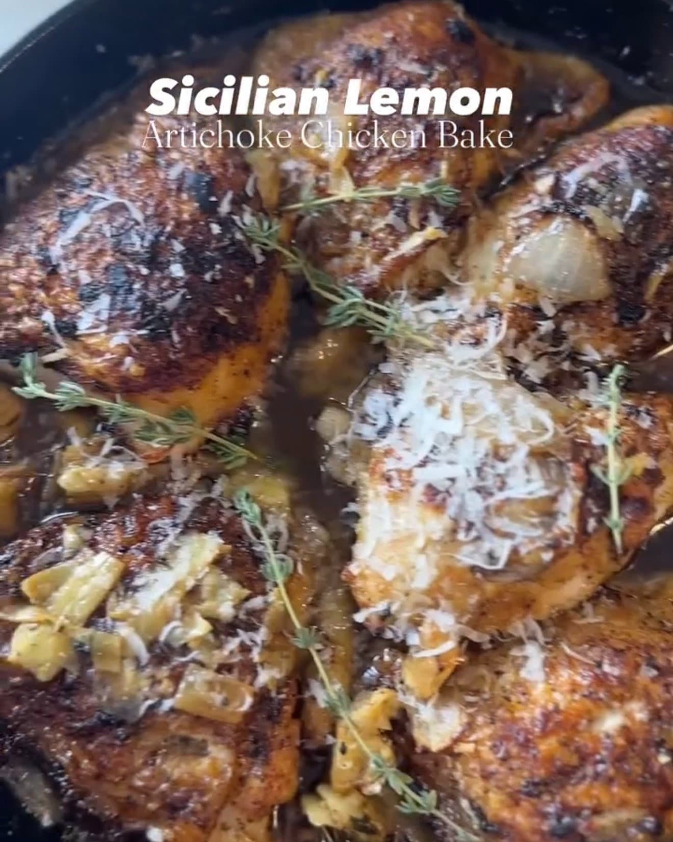 Lemon Artichoke Chicken Bake recipe