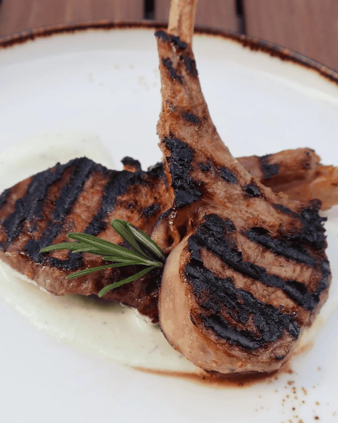 Honey Soy Lamb Chops with Cucumber Yogurt Sauce recipe
