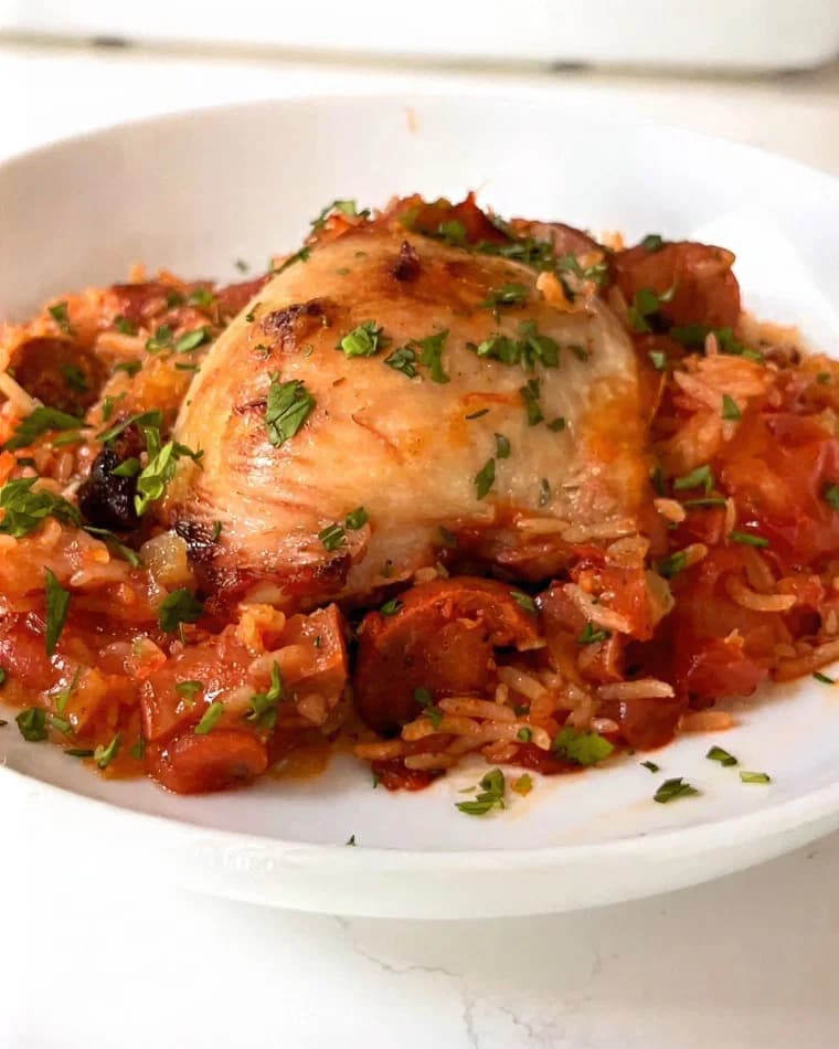 Chicken & Chorizo Rice Bake recipe