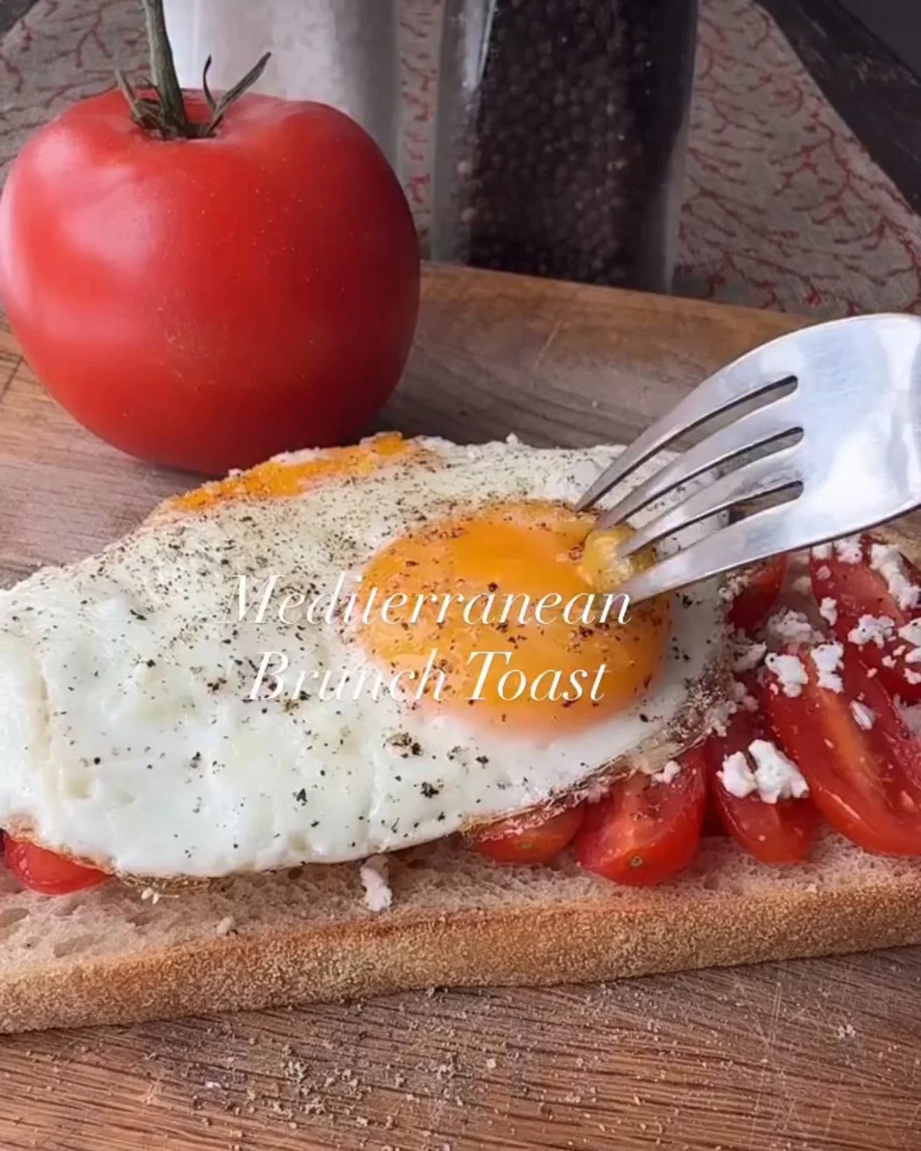 Mediterranean Brunch Toast recipe