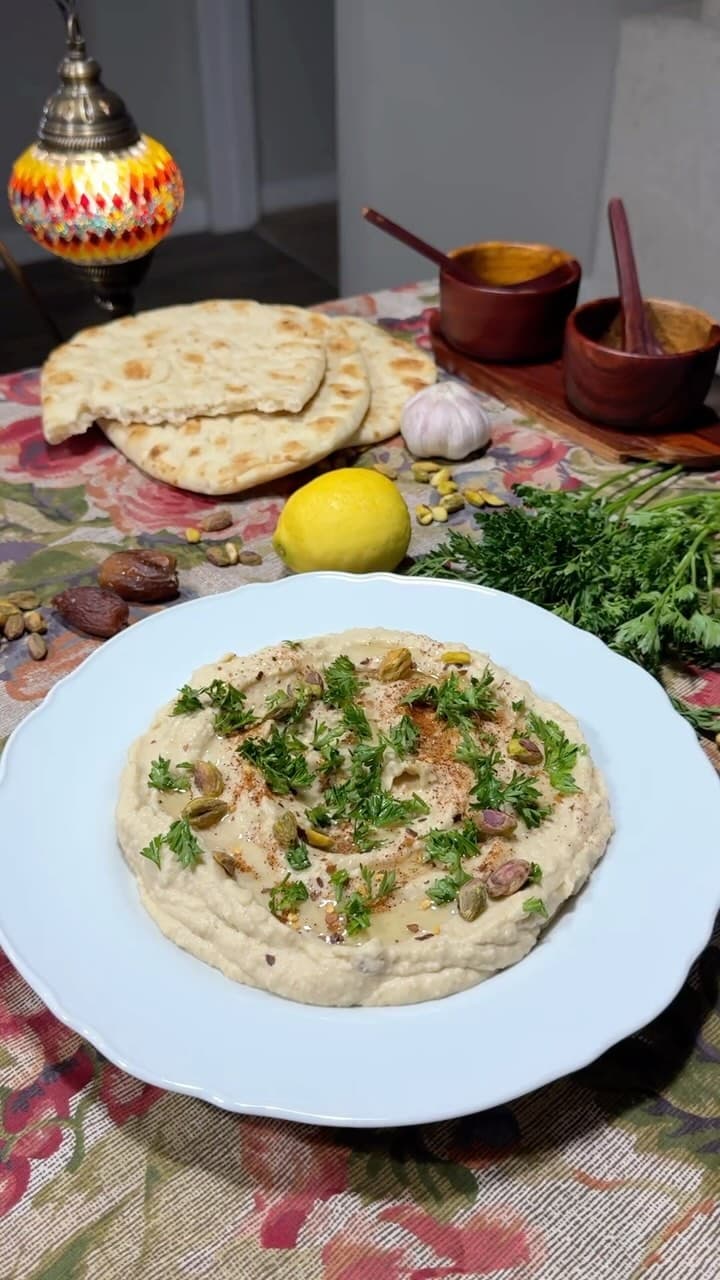 Homemade Roasted Garlic Hummus recipe