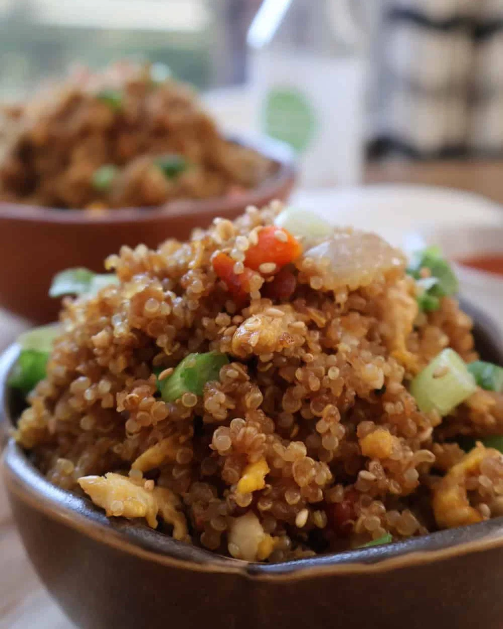 Quinoa Fried Rice with Garlic Butter Chicken recipe