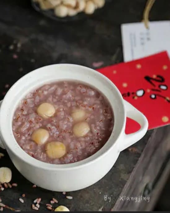 Grape & Lotus Seed Laba Congee recipe