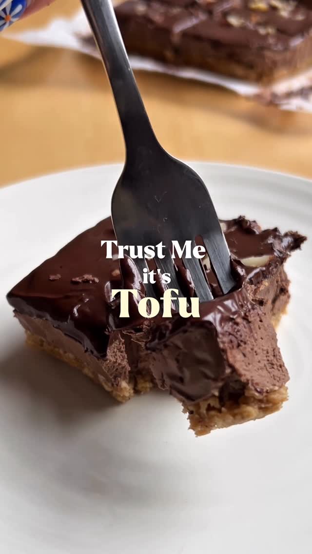 Vegan Tofu Chocolate Hazelnut Bars recipe