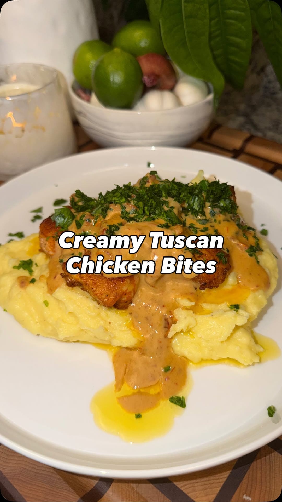 Creamy Tuscan Chicken Bites recipe