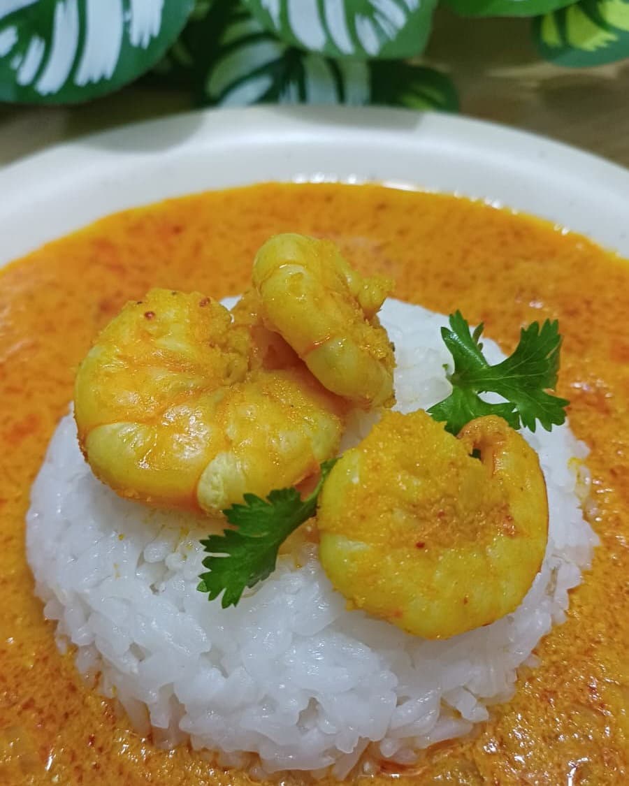 GSB Konkani Style Prawns Curry Rice recipe