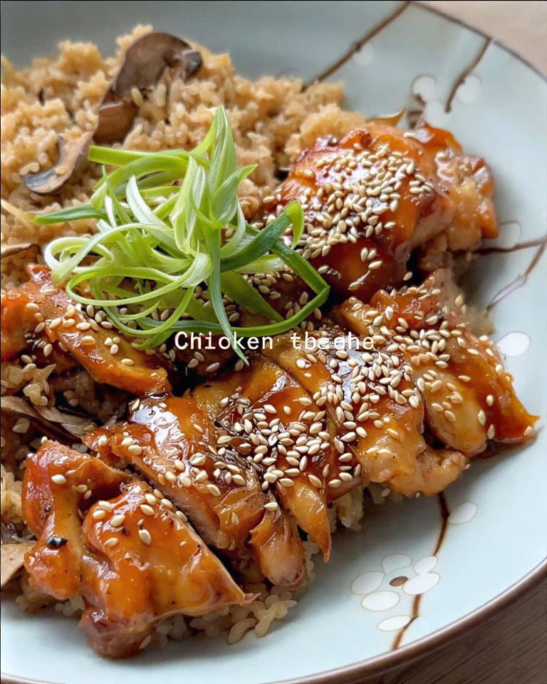 Chicken Teriyaki with Miso Mushroom Butter Rice recipe