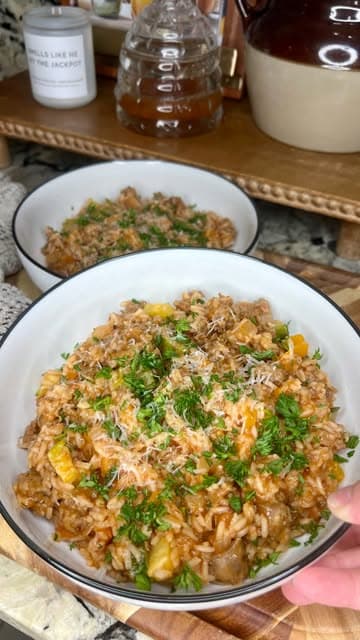One-pan Italian Sausage and Rice Skillet recipe