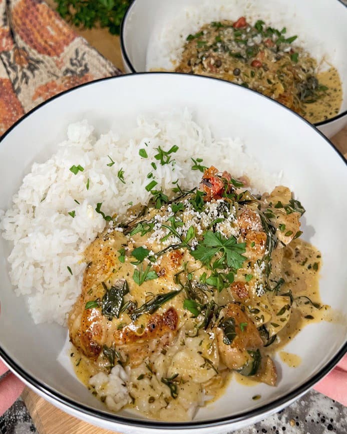30-Minute Creamy Pesto Chicken Thighs recipe