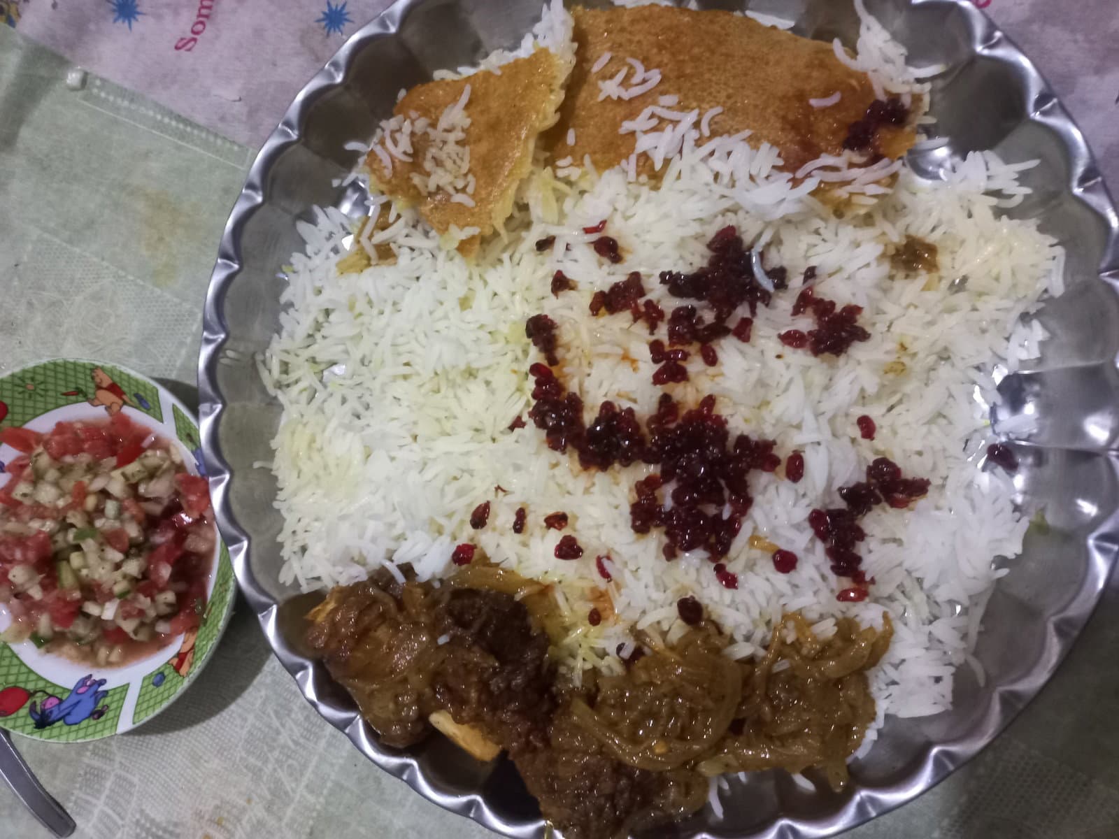 Persian Chelow Goosht | Persian Braised Lamb with Saffron Rice recipe