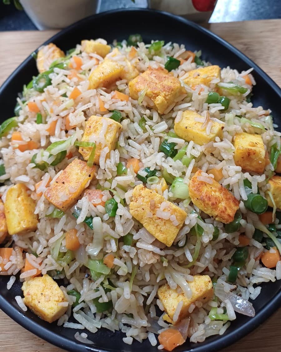 High Protein Paneer Fried Rice recipe