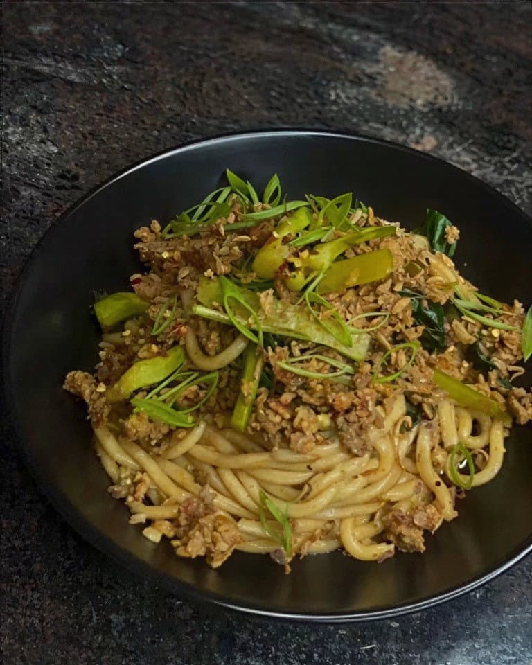 Pork Udon Noodle Stir Fry recipe