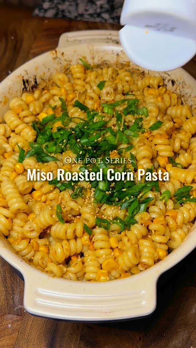One Pot Miso Roasted Corn Pasta recipe