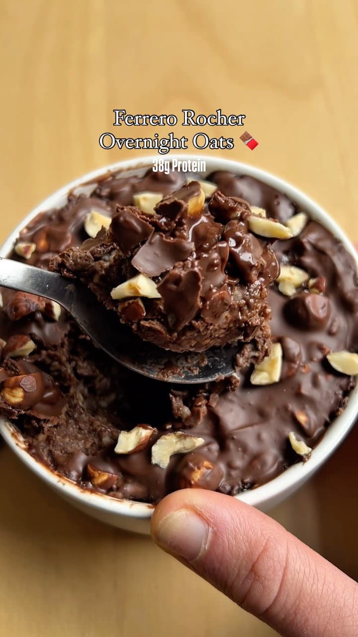 Ferrero Rocher Overnight Oats recipe